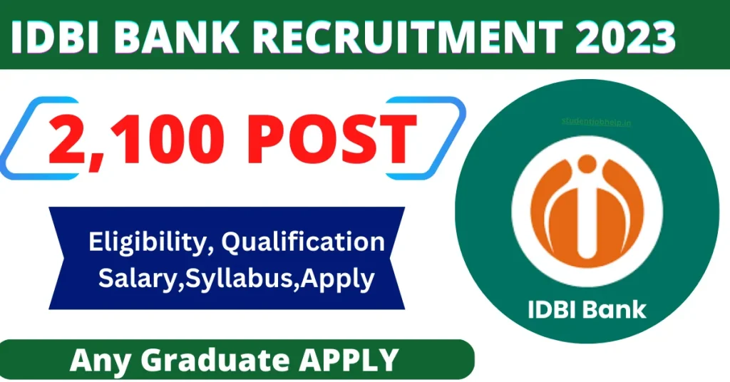 IDBI Bank Recruitment 2023