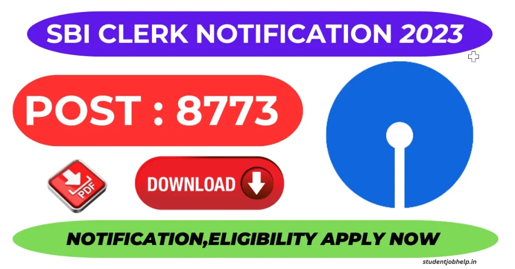 SBI Clerk Notification 2023